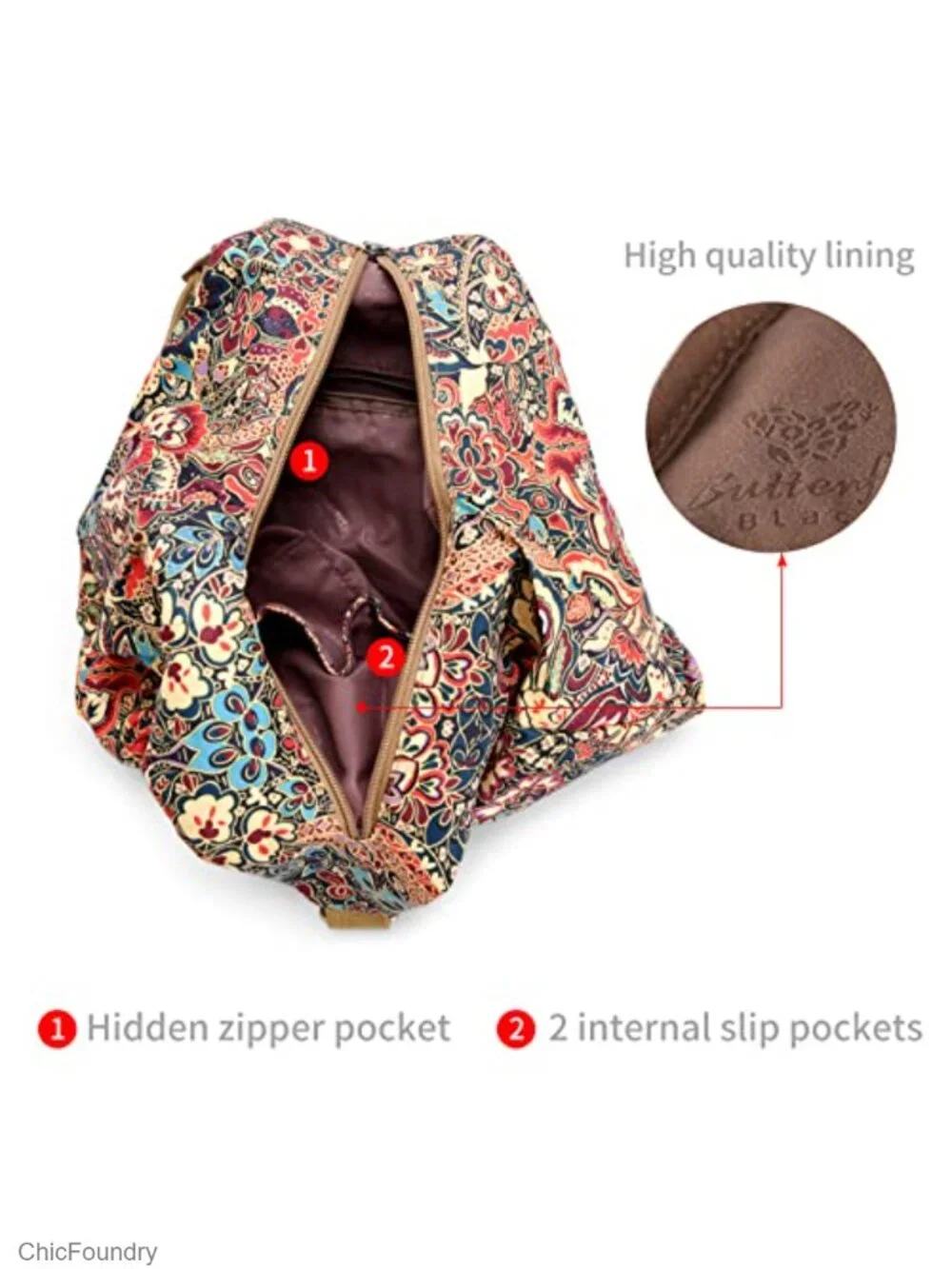 Women's Small Floral Backpack, Waterproof? Not Specified, Adjustable Strap